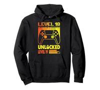 Vintage Level 18 Unlocked Awesome Video Games 18th Birthday Pullover Hoodie