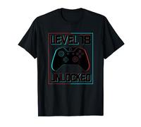 vintage Level 18 Unlocked Video Gamer Level up 18th Birthday T-Shirt