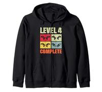 Vintage Level 4th Complete 4 Year Wedding Anniversary Zip Hoodie