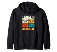 Vintage Level 6 Complete 6 Funny 6th Wedding Anniversary Zip Hoodie