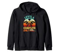 Vintage Level 6 Complete 6 Funny 6th Wedding Anniversary Zip Hoodie