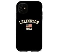 Vintage Lexington USA American Flag Kentucky Souvenir Retro Case for iPhone 11