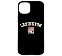 Vintage Lexington USA American Flag Kentucky Souvenir Retro Case for iPhone 15 Plus