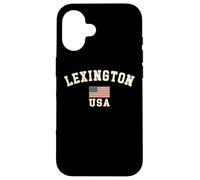 Vintage Lexington USA American Flag Kentucky Souvenir Retro Case for iPhone 16