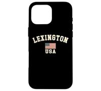 Vintage Lexington USA American Flag Kentucky Souvenir Retro Case for iPhone 16 Pro Max
