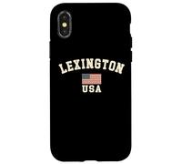 Vintage Lexington USA American Flag Kentucky Souvenir Retro Case for iPhone X/XS