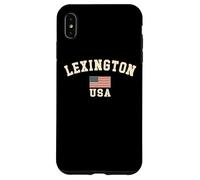 Vintage Lexington USA American Flag Kentucky Souvenir Retro Case for iPhone XS Max