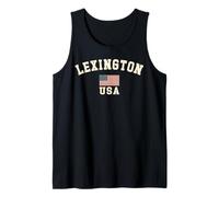 Vintage Lexington USA American Flag Kentucky Souvenir Retro Tank Top