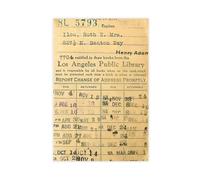 Vintage Library Card Due Date Wall Art Print, Book Nook, Library Wall Decor, Reading Nook Decor, Bookshop Poster Unframe-style 20x30inch(50x75cm)