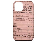 Vintage Library Card Retro Book Lover Nostalgic Collage Art Case for iPhone 12/12 Pro