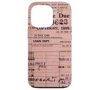 Vintage Library Card Retro Book Lover Nostalgic Collage Art Case for iPhone 13 Pro