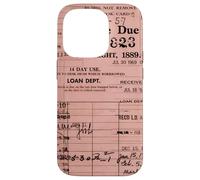 Vintage Library Card Retro Book Lover Nostalgic Collage Art Case for iPhone 14 Pro