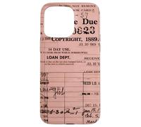 Vintage Library Card Retro Book Lover Nostalgic Collage Art Case for iPhone 15 Pro Max