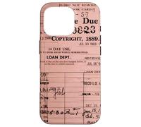 Vintage Library Card Retro Book Lover Nostalgic Collage Art Case for iPhone 16 Pro