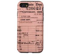 Vintage Library Card Retro Book Lover Nostalgic Collage Art Case for iPhone SE (2020) / 7/8