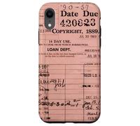 Vintage Library Card Retro Book Lover Nostalgic Collage Art Case for iPhone XR