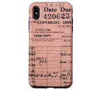 Vintage Library Card Retro Book Lover Nostalgic Collage Art Case for iPhone XS Max