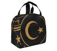 Vintage Libya National Emblem Print Lunch Bags Lunchbox Cooler Bag Kids Reusable Tote Unisex Insulated Lunch Box for Outdoor Picnic Work School Camping
