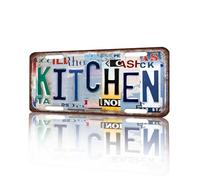 Vintage License Plate Wall Decor Kitchen Tin Sign for Home Office Garage Bar Restaurant Living Room Garden Yard 12 x 6 Inches (25191)