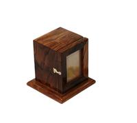 Vintage Life Inc Photo Box Pet Cremation Urn | memorial | Personalized Wooden Keepsake Urn for Dogs/Cats Ashes, Large Size (175 cubic inches) (5.75x5.75x7.5 inches)