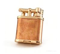 Vintage Lift Arm Kerosene Trench Lighter Windproof Retro Flip-Top Reusable Soft Flame Petrol Lighter for Outdoor Use (A)