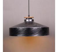Vintage Light Industrial Hanging Metal Lamp Shade Decoration Lighting Fixtures Chaners with Cord Adjustable for Kitchen Island Breadfast Bar Dinning Room, Silver, 33cm