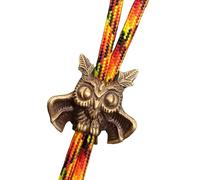 Vintage Light Weight Owl Shape Lanyard Beads Paracord Brass Charm Making Paracord Accessories Owl Lanyard Beads