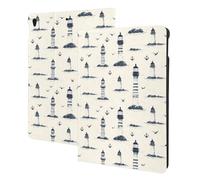 Vintage Lighthouse Anchor Print Compatible with ipad air 3rd Generation Case Cover, Tablet Cases Compatible with ipad Pro Case 10.5 Inch, Auto Wake/Sleep, Folio Stand