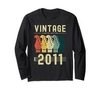 Vintage Limited Edition 2011 Electric Guitar Birthday Long Sleeve T-Shirt