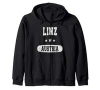 Vintage Linz, Austria Zip Hoodie