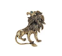 Vintage Lion Brooch Pin for Women Girls Men Antique Gold Tone Wild Animal Brooches Lapel Pins Dress Costume Accessories Boho Halloween Holiday Decor Jewelry Gift Souvenir for Friend Father Uncle,