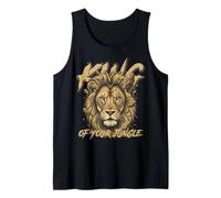 Vintage Lion Face Earth Tone Safari Wildlife Nature Art Tank Top