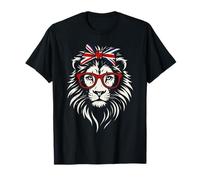 Vintage Lion Face with UK Bandana Union Jack Men Women T-Shirt