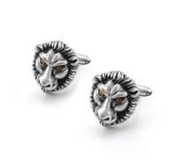 Vintage Lion Head Cufflinks Men's Business-style Personalized Sleeve Studs With Yellow Eye Detailing Suit Shirt Cuff Accessories