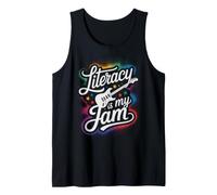 Vintage Literacy My JAM Reading Rocks Educational Rockstar Tank Top