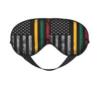Vintage Lithuanian American Flag Eye Mask Sleep Mask Light BlockBlindfold Night Eyes Cover Soft Pressure-Free Eyeshade with Elastic Strap for Home Travel Office Nap Yoga