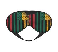 Vintage Lithuanian American Flag Eye Mask Sleep Mask Light BlockBlindfold Night Eyes Cover Soft Pressure-Free Eyeshade with Elastic Strap for Home Travel Office Nap Yoga