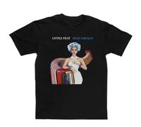 Vintage Little Feat Dixie Chicken T-Shirt Short Sleeve Graphic Men's Tee Black