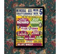 Vintage Little Richard Rock & Roll Concert Gig Band Advertisement Poster Print (A3 Framed - Black Frame)