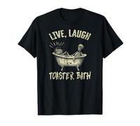 Vintage Live Laugh Toaster Bath Skeleton Bathroom T-Shirt