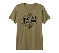 Vintage Liverpool Liverbird and Anchor Black Print Premium T-Shirt