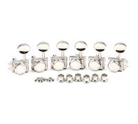 Vintage Locking Tuners for Left Hand Strat Tele Acoustic Guitar with 6mm Shaft, Modern Hybrid Design, Premium Electroplate Finish, Complete with Mounting Accessories