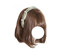Vintage Lolita Pearls Headband Hairband Sweet Maid Hair Accessories for Women (Light Green, One Size)