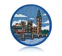 Vintage London Big Ben Embroidered Iron On Patch