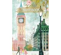Vintage London Notebook: 120 Lined Pages Featuring Big Ben | 6x9 Inch Journal in Pastel Tones