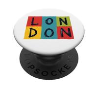 Vintage London Souvenir - Retro Modern Art London PopSockets Adhesive PopGrip