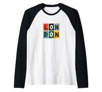 Vintage London Souvenir - Retro Modern Art London Raglan Baseball Tee