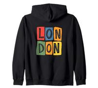 Vintage London Souvenir - Retro Modern Art London Zip Hoodie