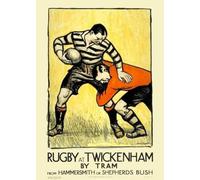 Vintage London Underground 'Rugby at Twickenham', 1921, Reproduction Vintage Art Deco English Travel Poster (A2)