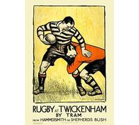 Vintage London Underground 'Rugby at Twickenham', 1921, Reproduction Vintage Art Deco English Travel Poster (A4)